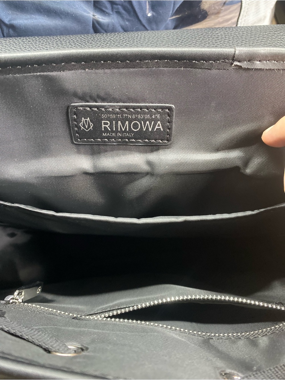 RIMOWA Black Leather Structured Backpack with Front Buckle - Picture 6 of 6